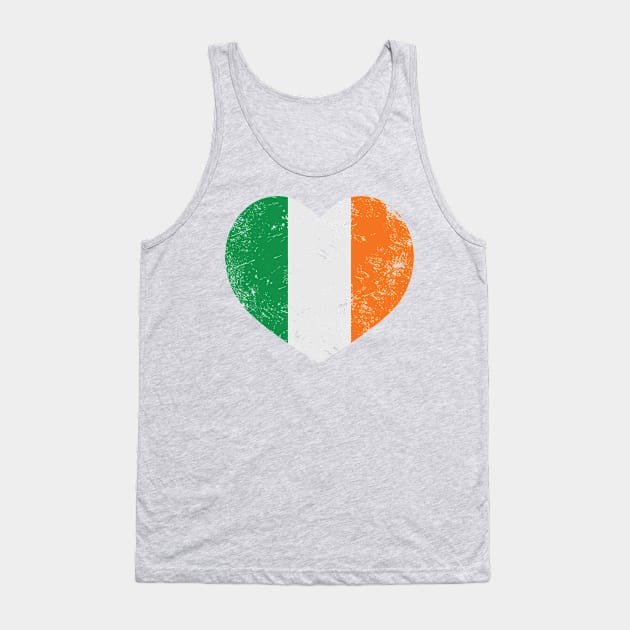 Irish Flag Heart Design Tank Top by PsychoDynamics